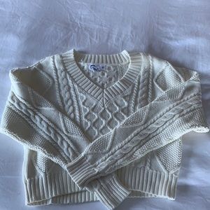 White cardigan crop top